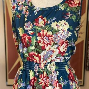 Floral Cinched Waist Dress
